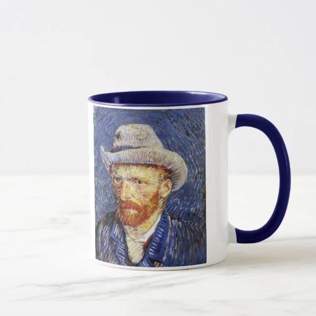 Tasse Autoportrait avec le chapeau de feutre gris, (Droite)