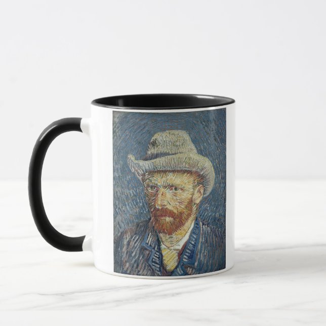 Tasse Autoportrait de Vincent van Gogh | avec le chapeau (Gauche)