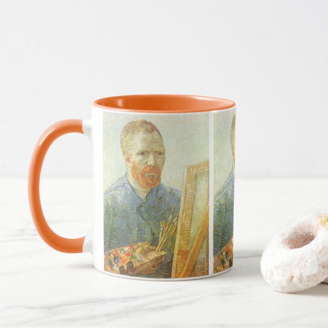 Tasse Autoportrait devant l'Easel, Vincent van Gogh (Avec donut)