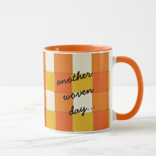 Tasse Autre Jour tissé orange et jaune