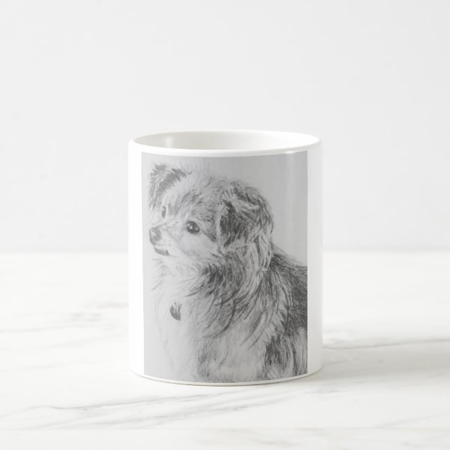 Tasse aux cheveux longs de chien de chiwawa (Centre)
