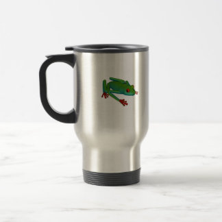 Tasse aux yeux rouges de voyage de grenouille