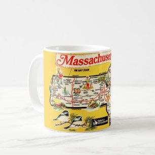Tasse avec carte de l'État du Massachusetts