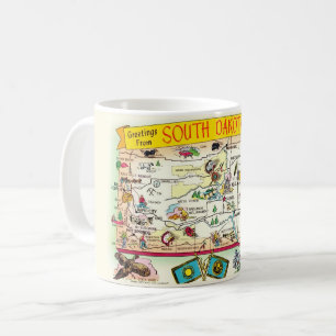 Tasse avec carte du Dakota du Sud