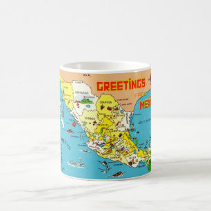 Tasse avec carte du Mexique