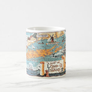 Tasse avec carte illustrée de Long Island