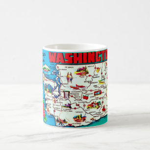 Tasse avec carte vintage de Washington