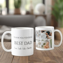 Tasse avec Collage de Photos du Meilleur Papa Pers