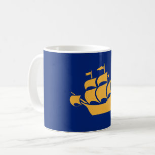 Tasse avec drapeau de la ville de Québec, Canada