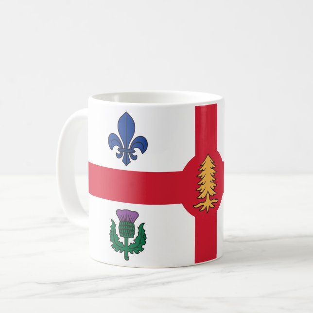 Tasse avec drapeau de Montréal, Canada (Devant gauche)