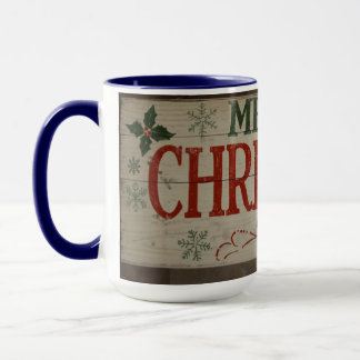 tasse avec écriture de Noël