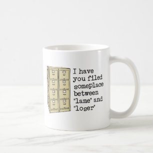 Tasse avec Insulte Drôle Entre Lame et Perdant