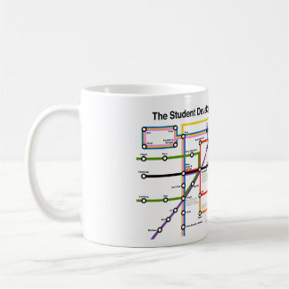 Tasse avec la carte du système de transit pour le