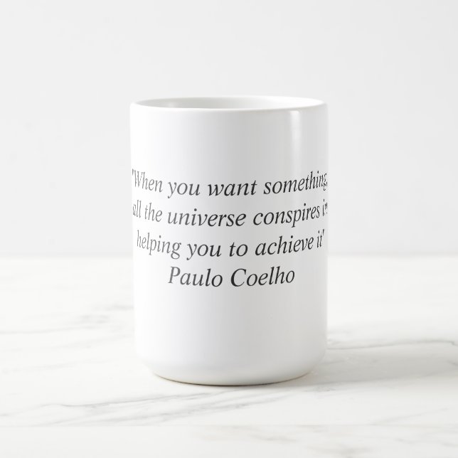 Tasse avec la citation de Paulo Coelho (Centre)