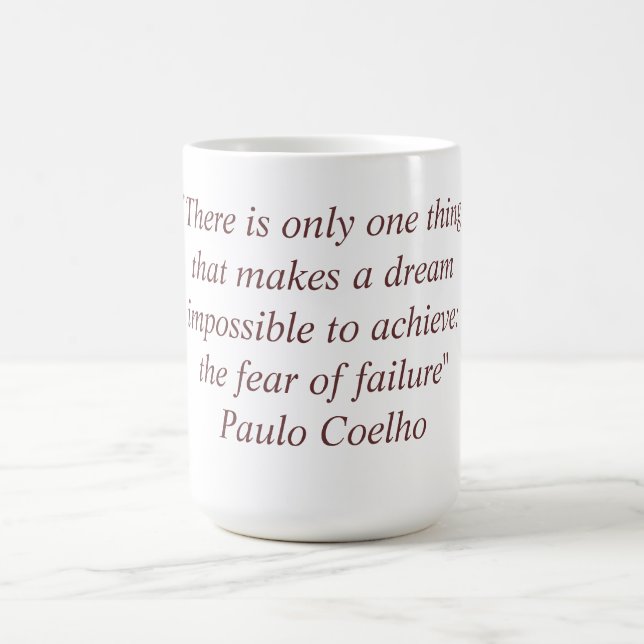 Tasse avec la citation de Paulo Coelho (Centre)