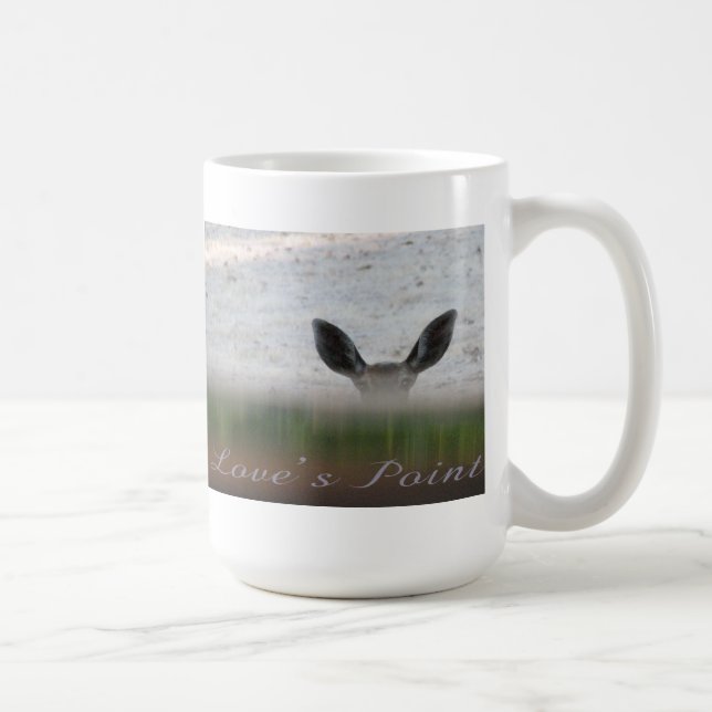 Tasse avec la légende du point de l'amour des yeux (Droite)