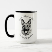 Tasse avec la mention Les Poils de Berger Allemand