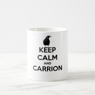 tasse avec le corbeau de poe
