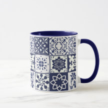 Tasse avec le motif portugais de tuiles - Azulejos