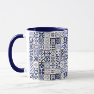 Tasse avec le motif portugais de tuiles - Azulejos