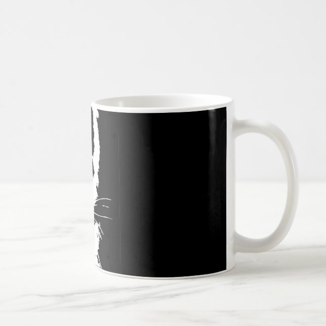 Tasse avec le tigre noir et blanc d'impression (Droite)
