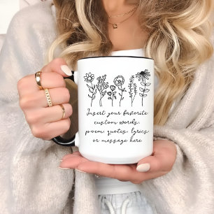 Tasse avec Message Personnalisé Cadeau pour Maman,