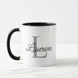 Tasse avec monogramme initial, Tasse personnalisée