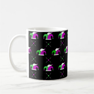 Tasse avec motif de chapeau de bouffon de Mardi Gr
