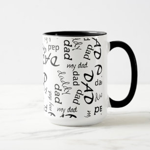 Tasse avec motif typographique Papa