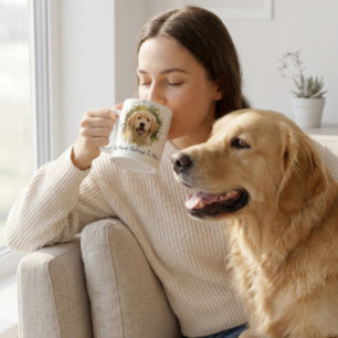 Tasse avec photo de chien, Mon cœur appartient à