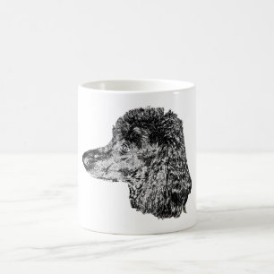 Tasse avec portrait détaillé de chien - Style noir