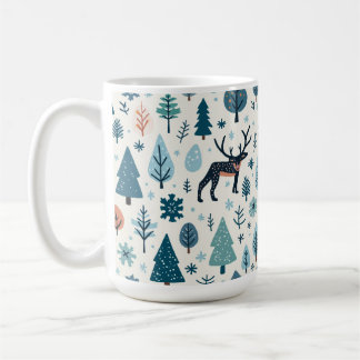 tasse avec rennes d'hiver