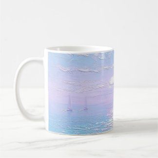 Tasse avec une impression de paysage marin