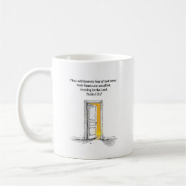 Tasse avec verset biblique Psaume 112:7 Cadeau Chr