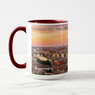 Tasse avec vue sur la ville esthétique de Florence