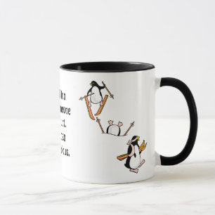 Tasse Aventure de ski de pingouin