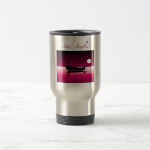 Tasse avide de voyage de pêcheur à  la ligne