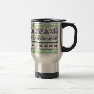 Tasse aztèque colorée et unique d'art