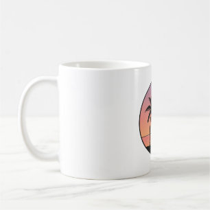 Tasse Badge Plage au Coucher du Soleil 