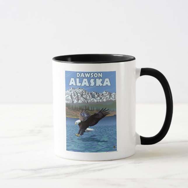 Tasse Bald Eagle Diving - Dawson, Alaska (Droite)