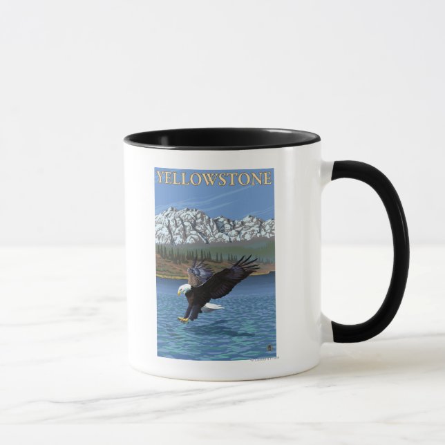 Tasse Bald Eagle Diving - Parc national de Yellowstone (Droite)
