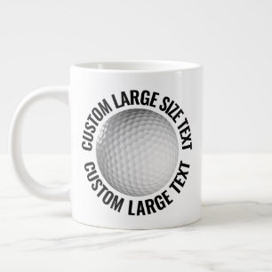 Tasse Balle de Golf Personnalisée avec Texte de Grande T