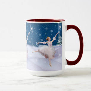 Tasse Ballerine de la Reine de neige, étoile, flocons d