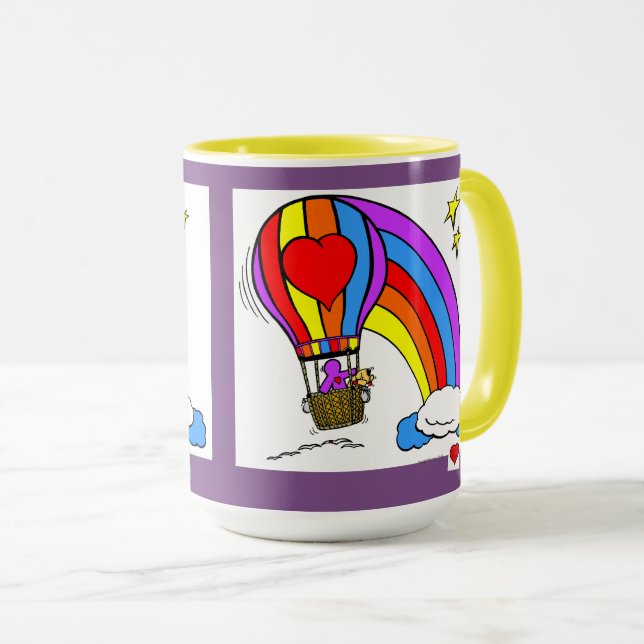 Tasse Ballon d'art de coeur (Devant droit)