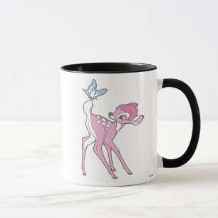Tasse Bambi avec un papillon sur sa queue