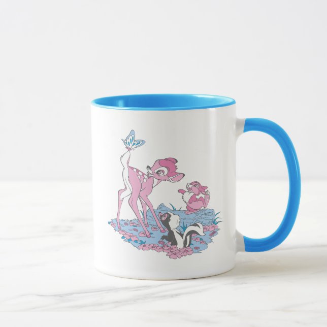 Tasse Bambi, Thumper et Fleur avec papillon (Droite)