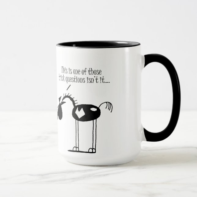 Tasse Bande dessinée drôle de cheval (Droite)