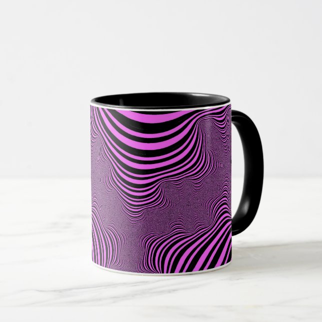 Tasse Bandes de zèbre rose (Devant droit)