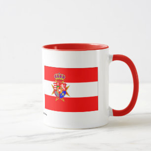Tasse Bannière rouge blanc Grand-Duché de Toscane