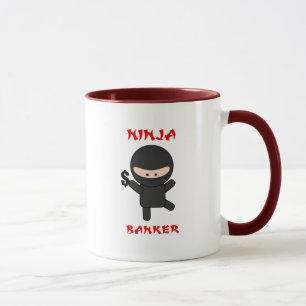 Tasse banquier de ninja avec le dollar